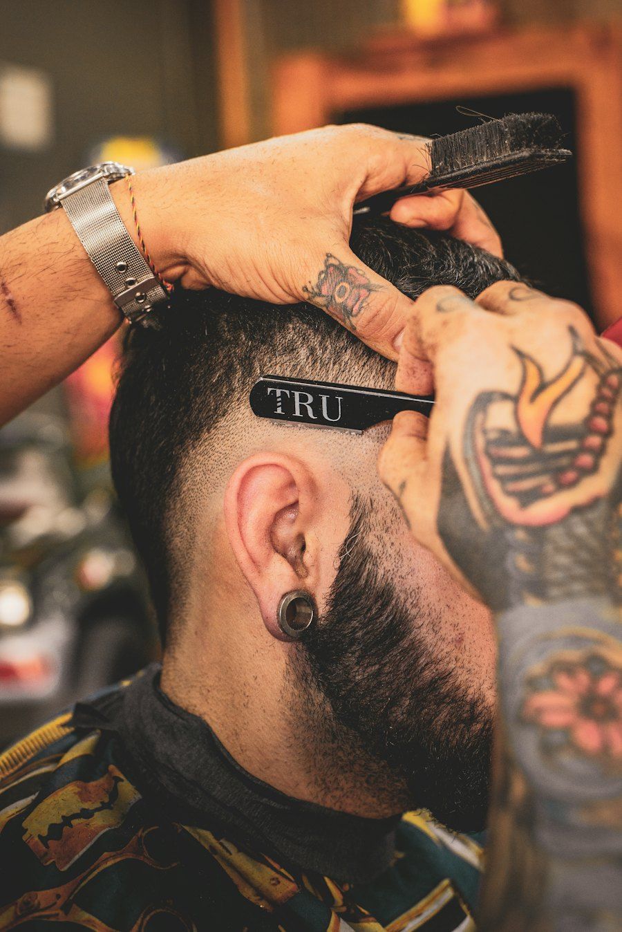 Degradado en barbería (foto de demostración)